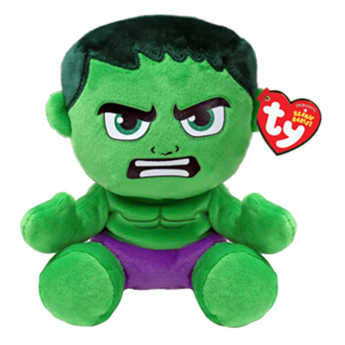 Ty Bamse - Beanie Babies - 17 cm - Marvel Hulk