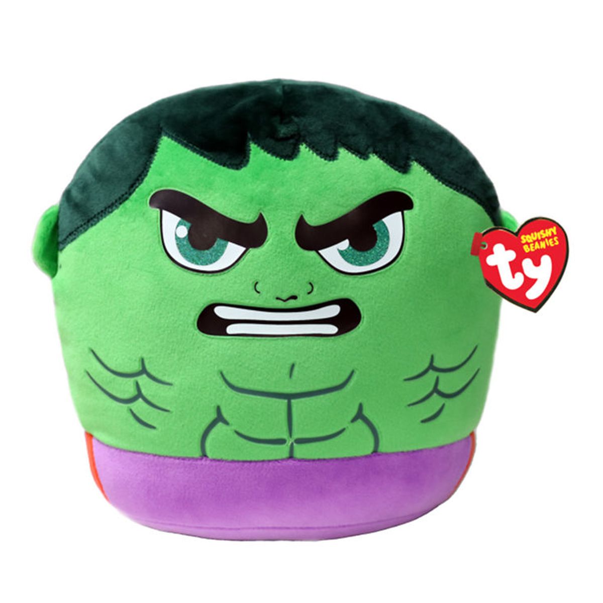 Ty Bamse - Squishy Beanies - 25 cm - Marvel Hulk