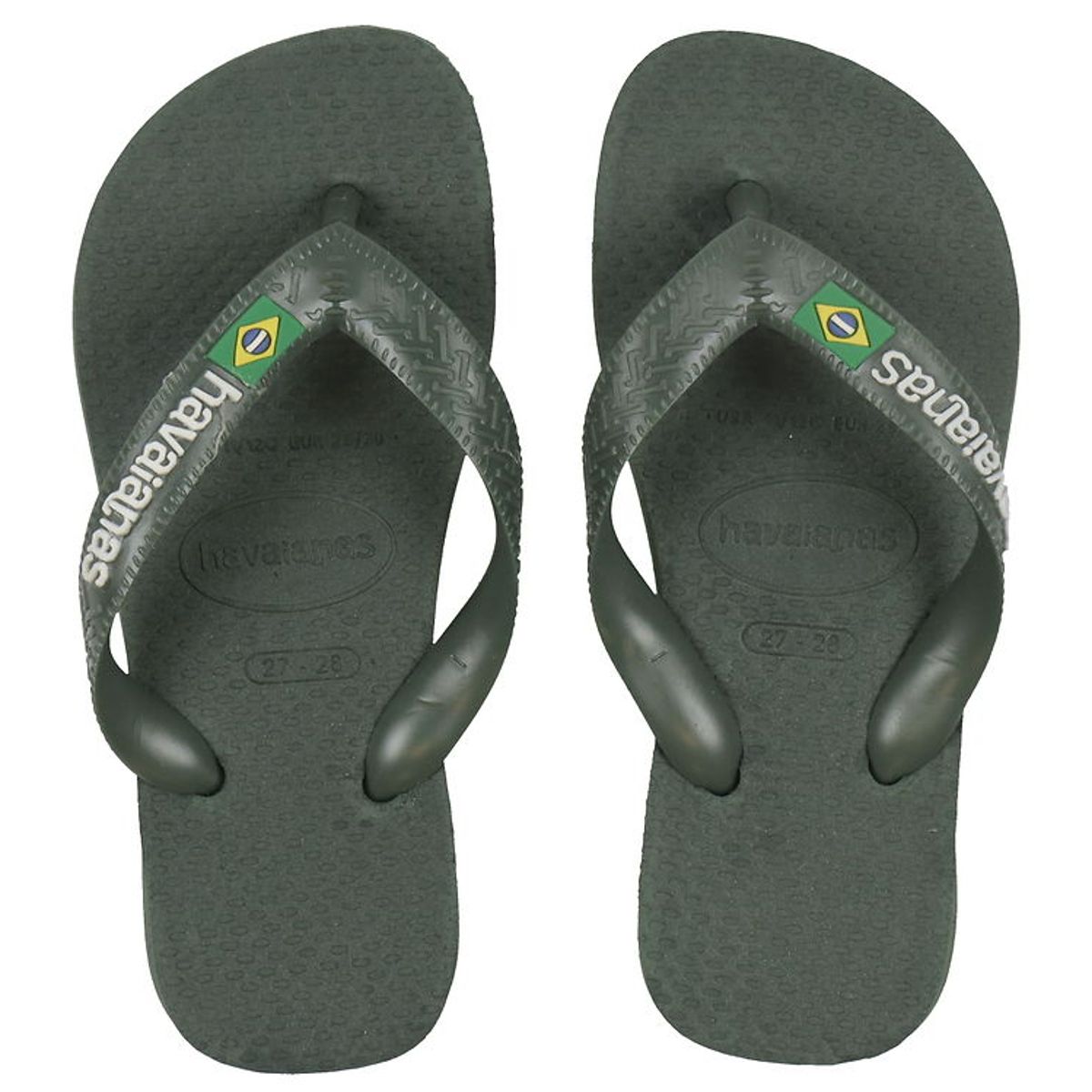 Havaianas Klipklapper - Brasil Logo - Olive Green