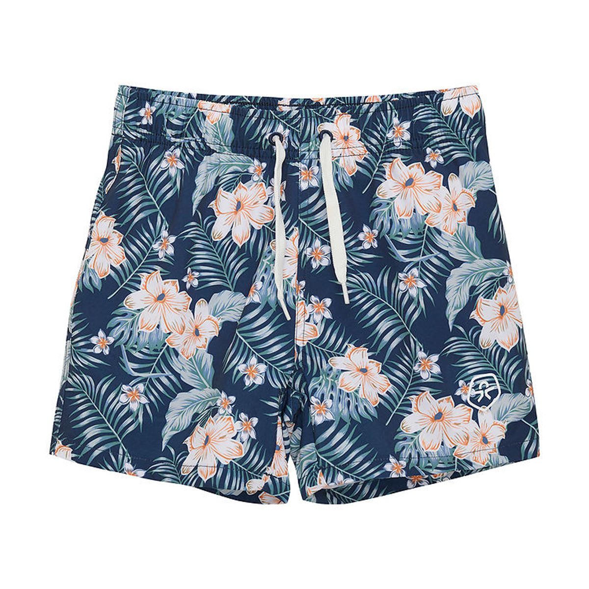 Color Kids Badeshorts - Deep Sea m. Palmeblade