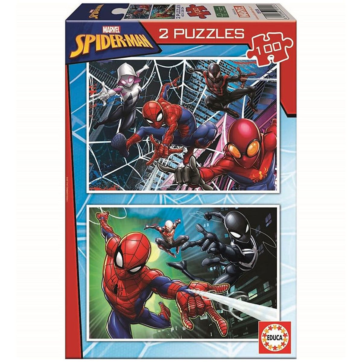 Educa Puslespil - 2x100 Brikker - Spider-Man