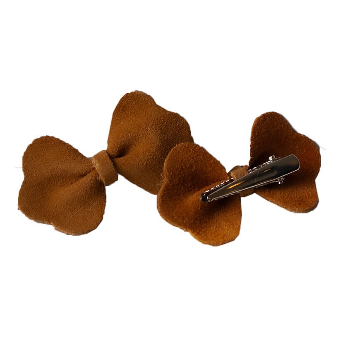 Petit La Busch Hårsløjfer - Bow - 2-pak - 6x4 cm - Cognac