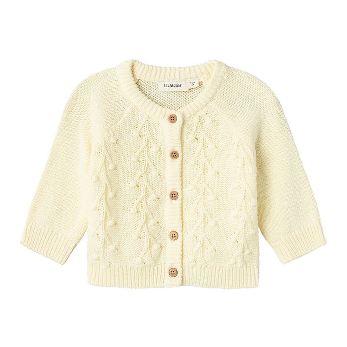 Lil Atelier Cardigan - Strik - NbfKaja - Lemon Icing