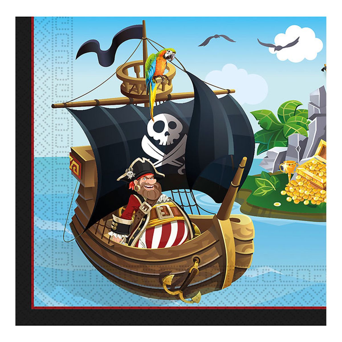 Decorata Party Servietter - 20-pak - 33x33 cm - Island Pirates