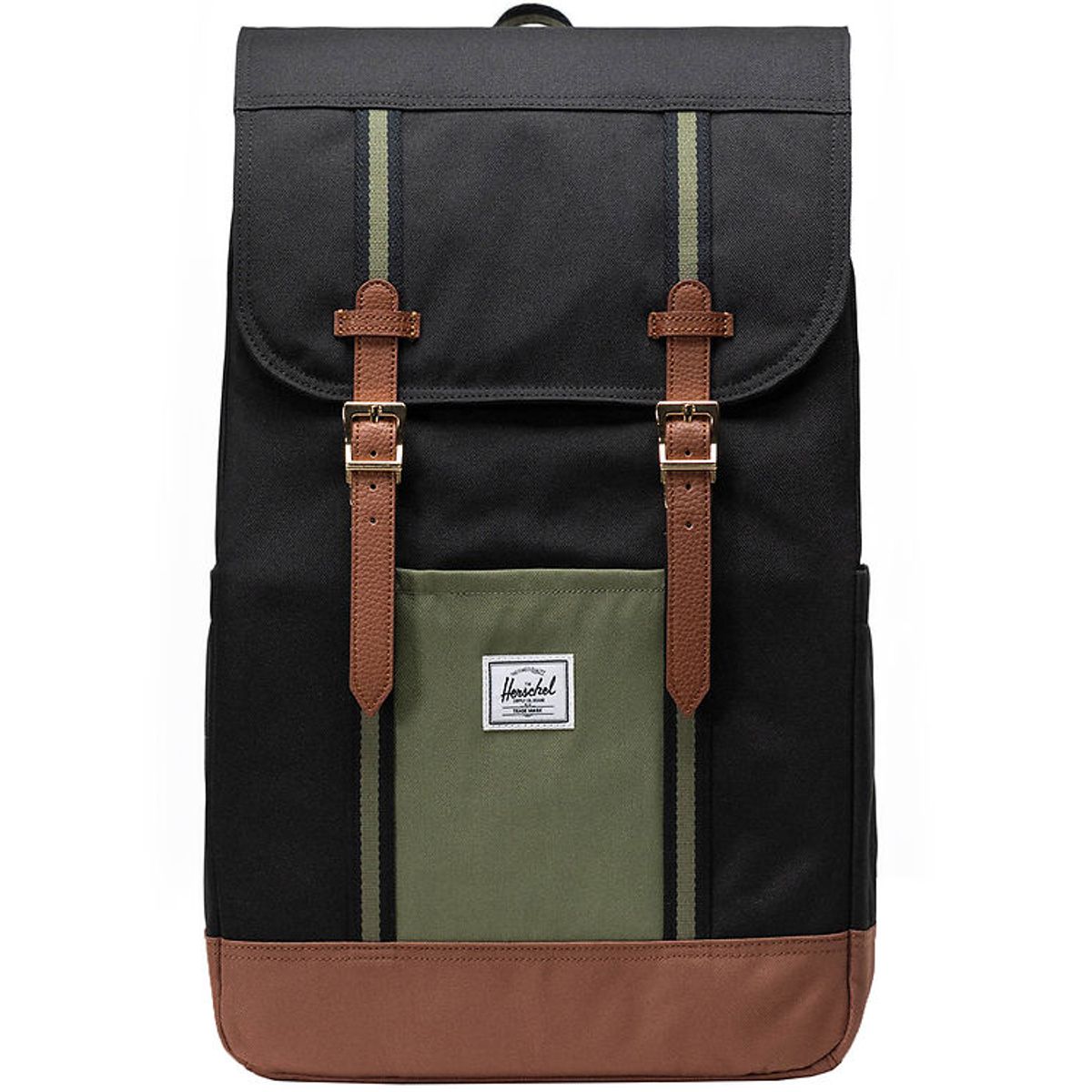 Herschel Rygsæk - Retreat - Black/Four Leaf Clover/Saddle Brown