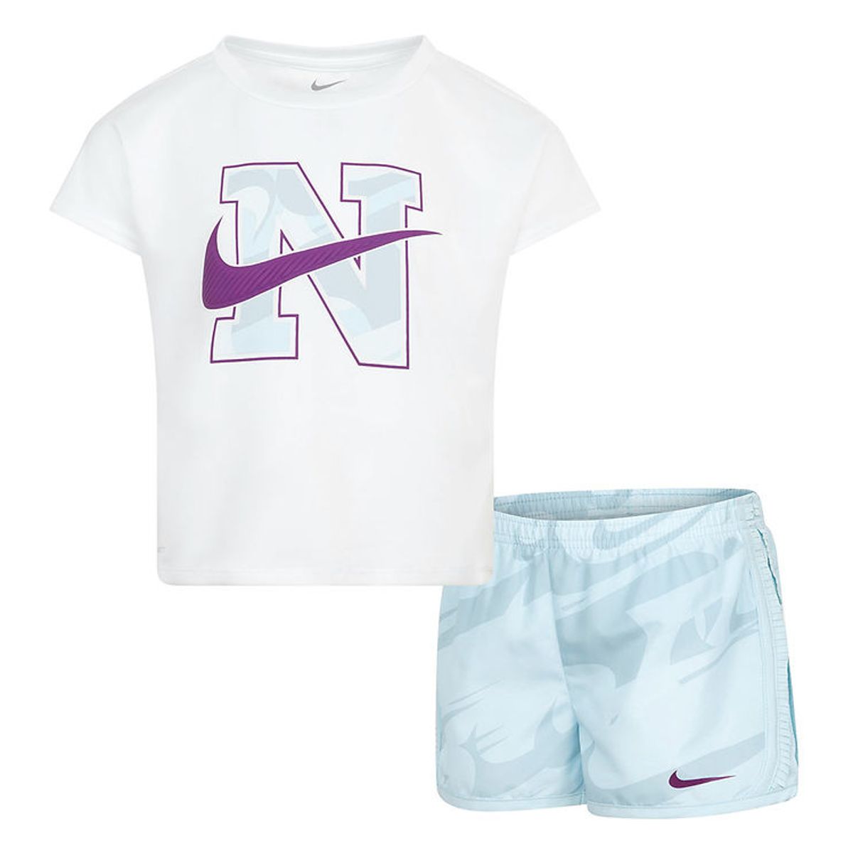 Nike Shortssæt - Shorts/T-shirt - Glacier Blue