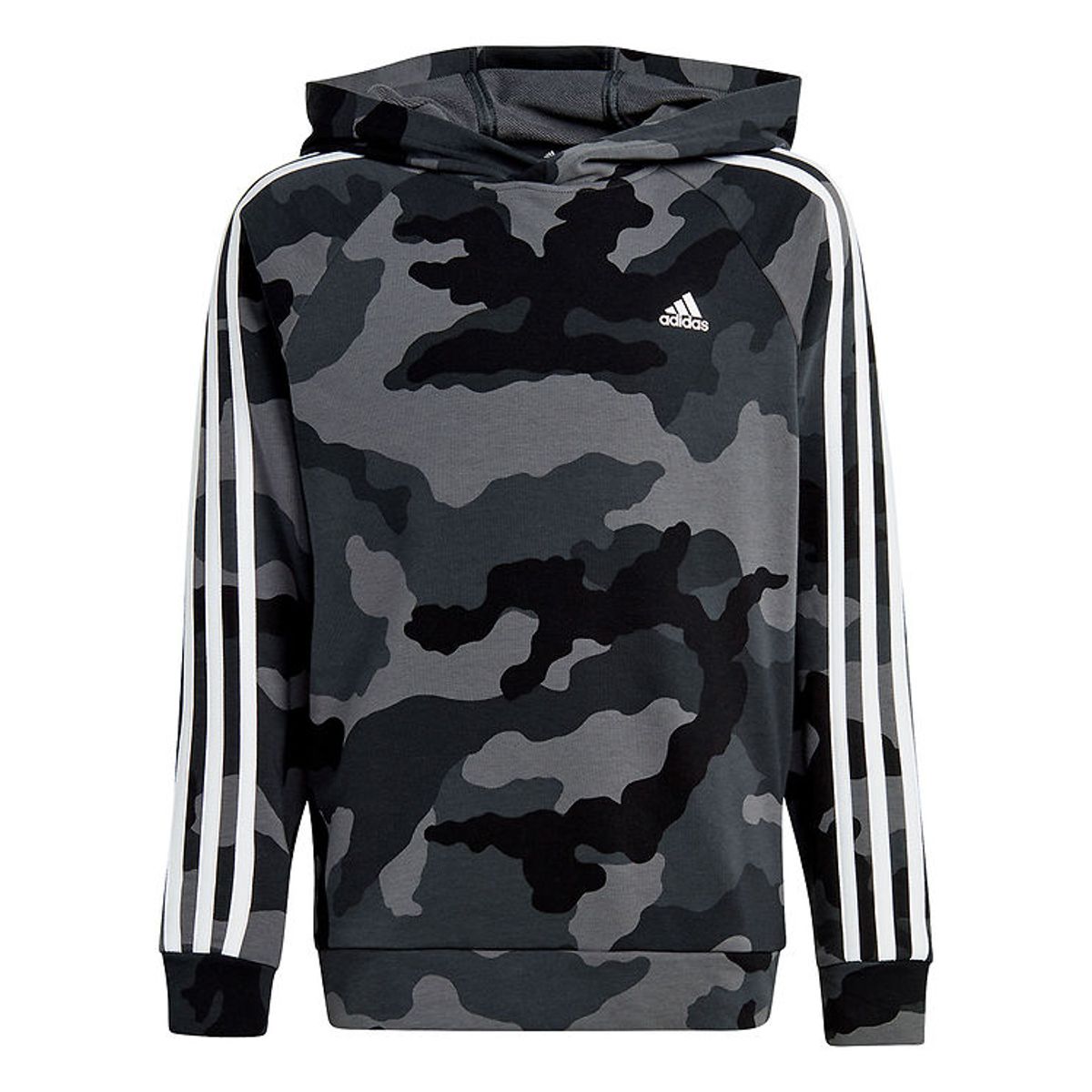 adidas Performance Hættetrøje - J BL CAMO FT HD - Grå/Sort