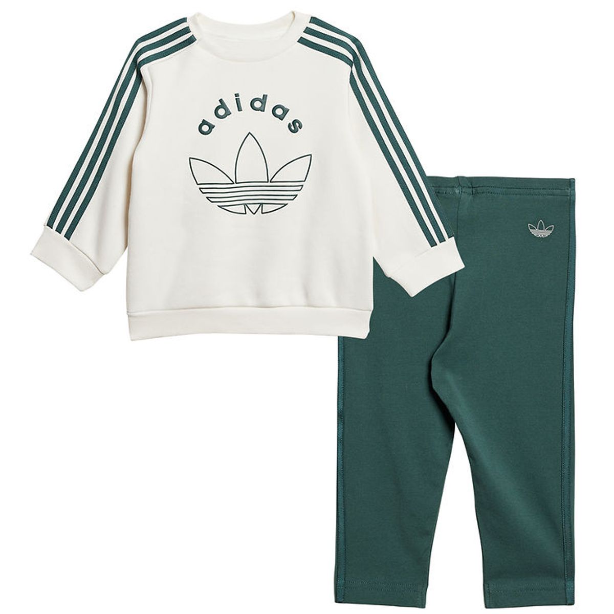 adidas Originals Sweatsæt - Crew - Hvid/Grøn