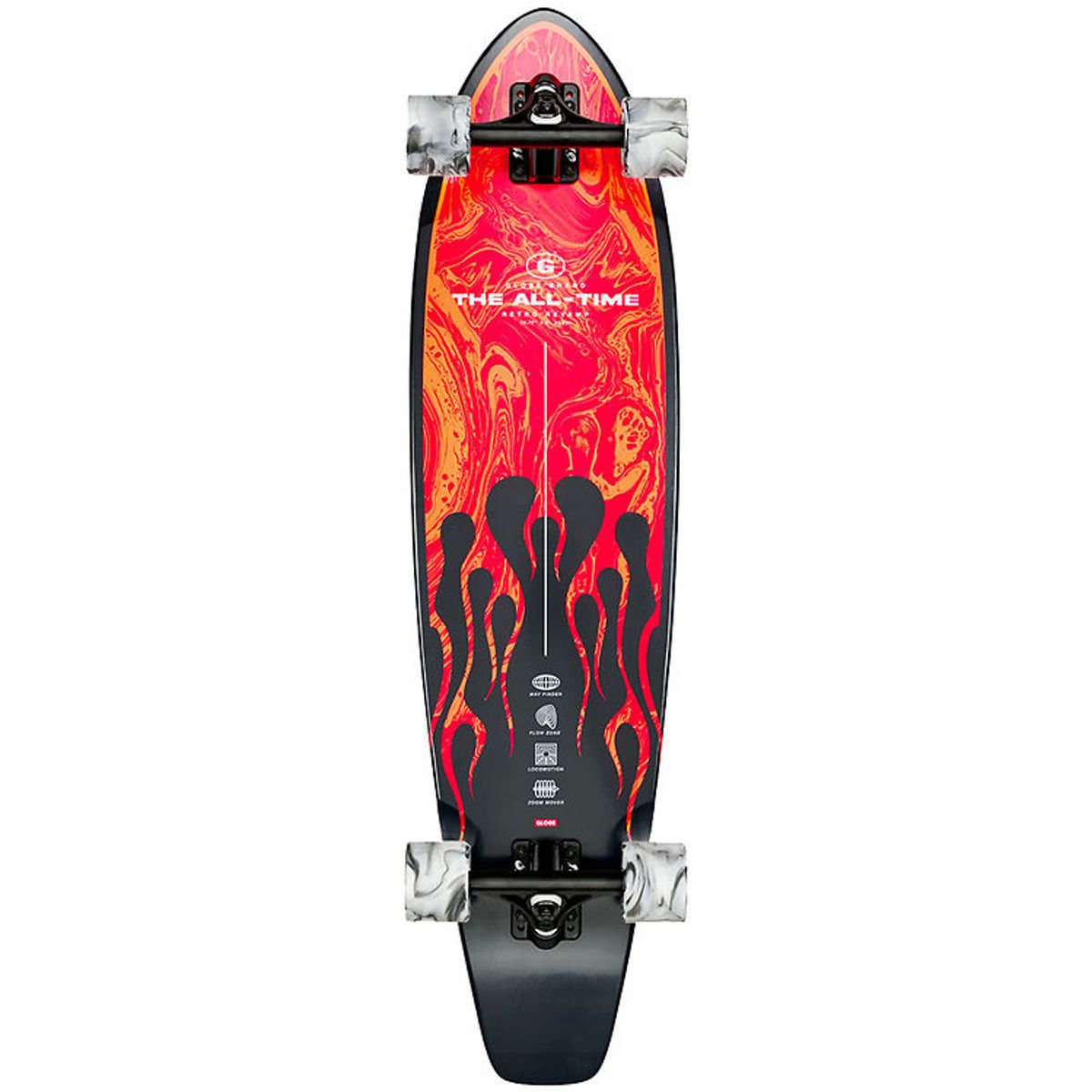 Globe Skateboard - 35'' - The All-Time - Red Flames