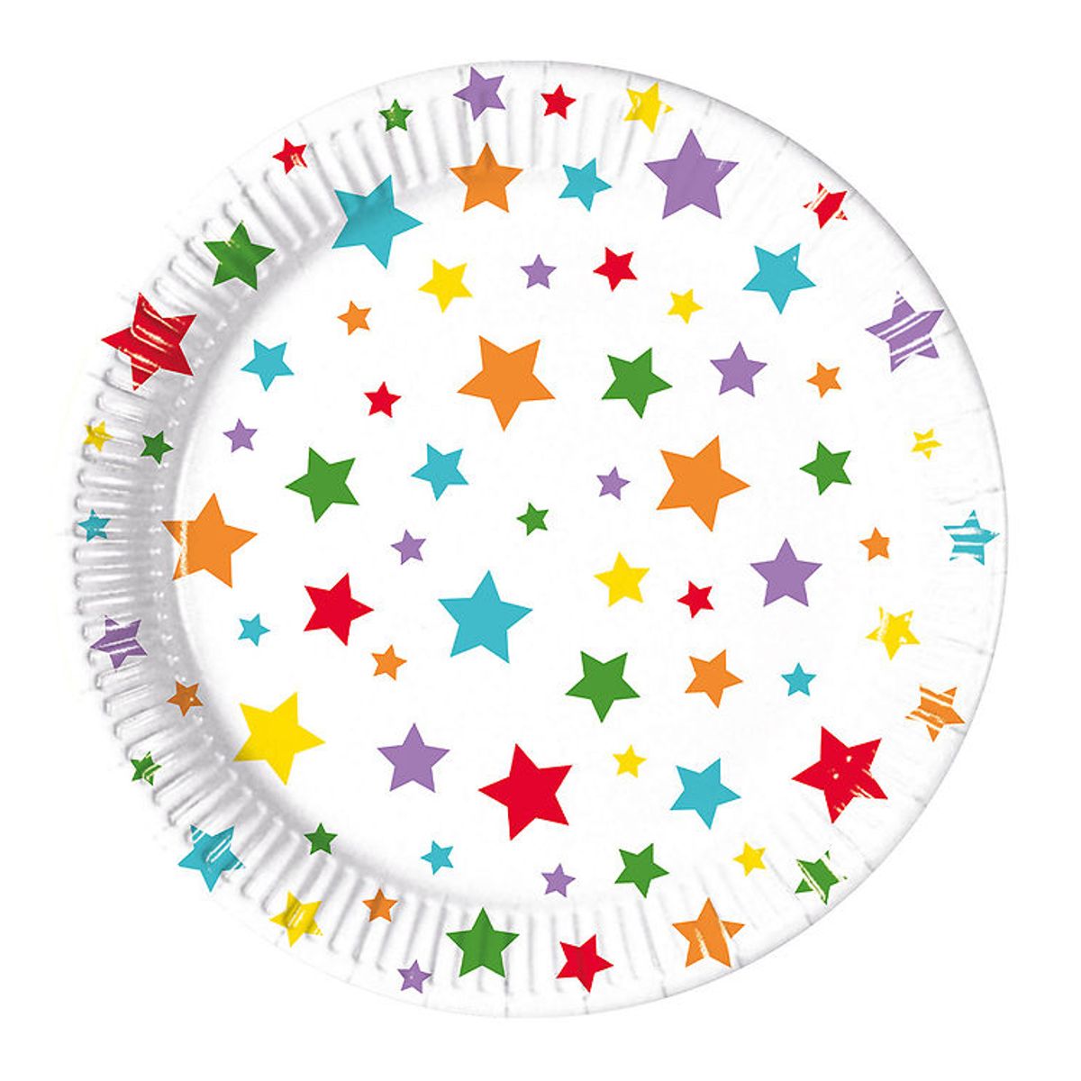 Decorata Party Paptallerkner - 8-pak - 19,5 cm - Multicolour Bri