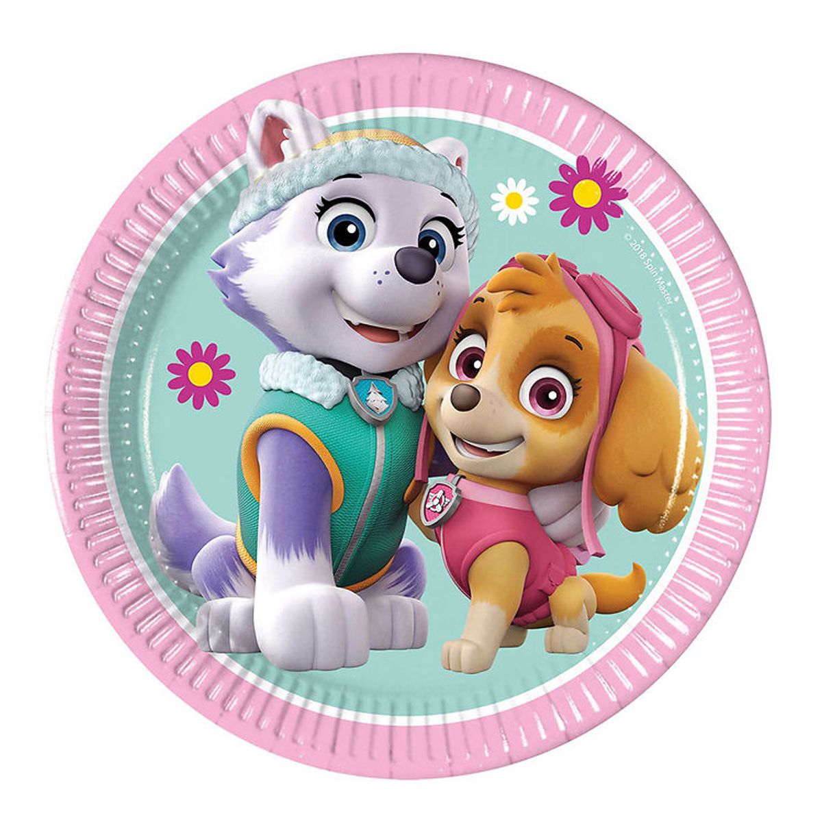 Decorata Party Paptallerkner - 8-pak - 19,5 cm - Paw Patrol Skye