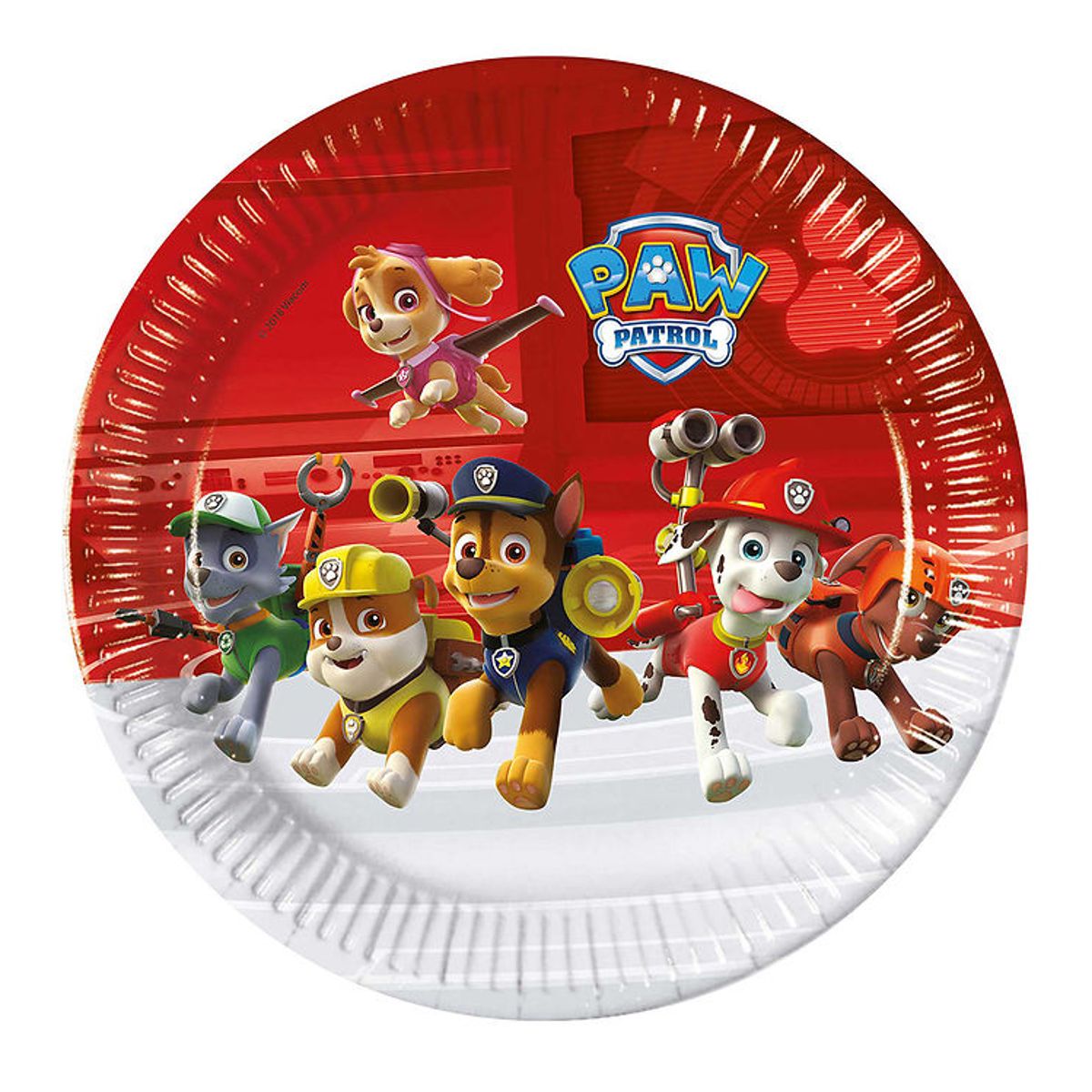 Decorata Party Paptallerkner - 8-pak - 23 cm - Paw Patrol Ready