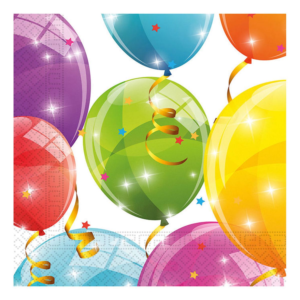 Decorata Party Servietter - 20-pak - 33x33 cm - Sparkling Balloo