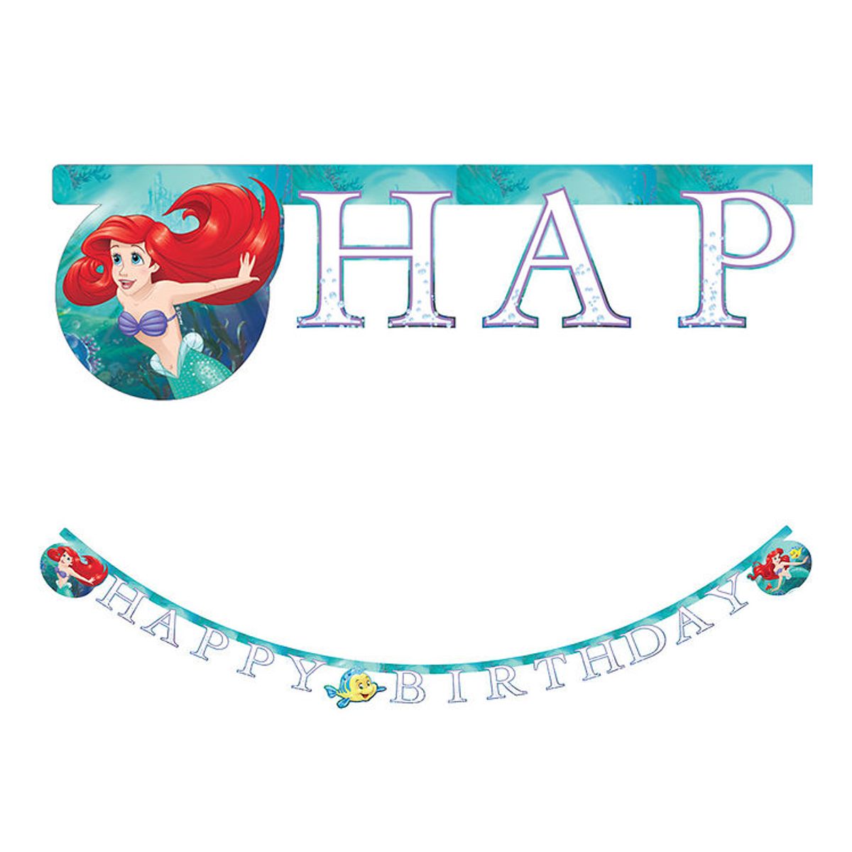 Decorata Party Happy Birthday Banner - Ariel Curious