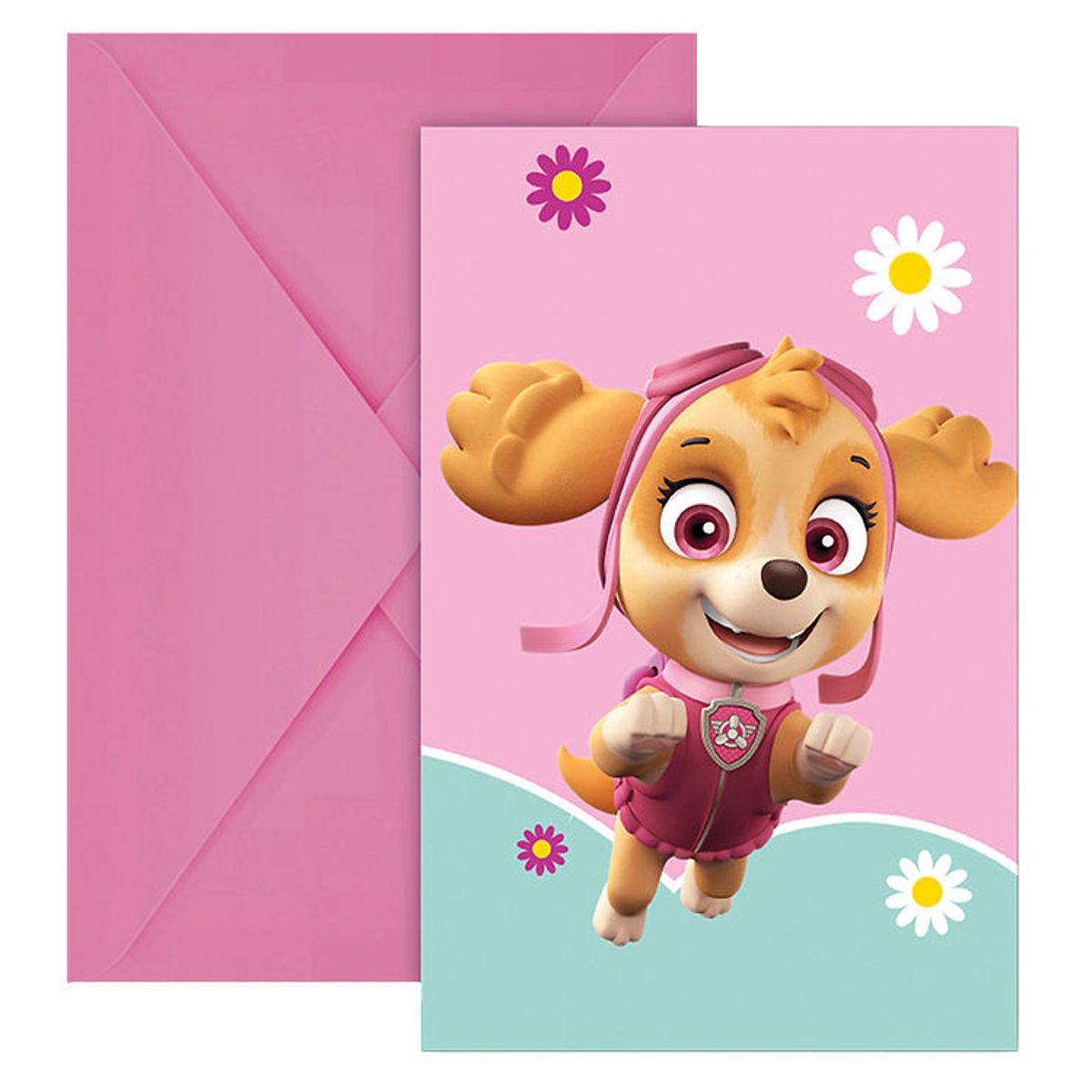 Decorata Party Invitationer - 6-pak - Paw Patrol Skye And Everes