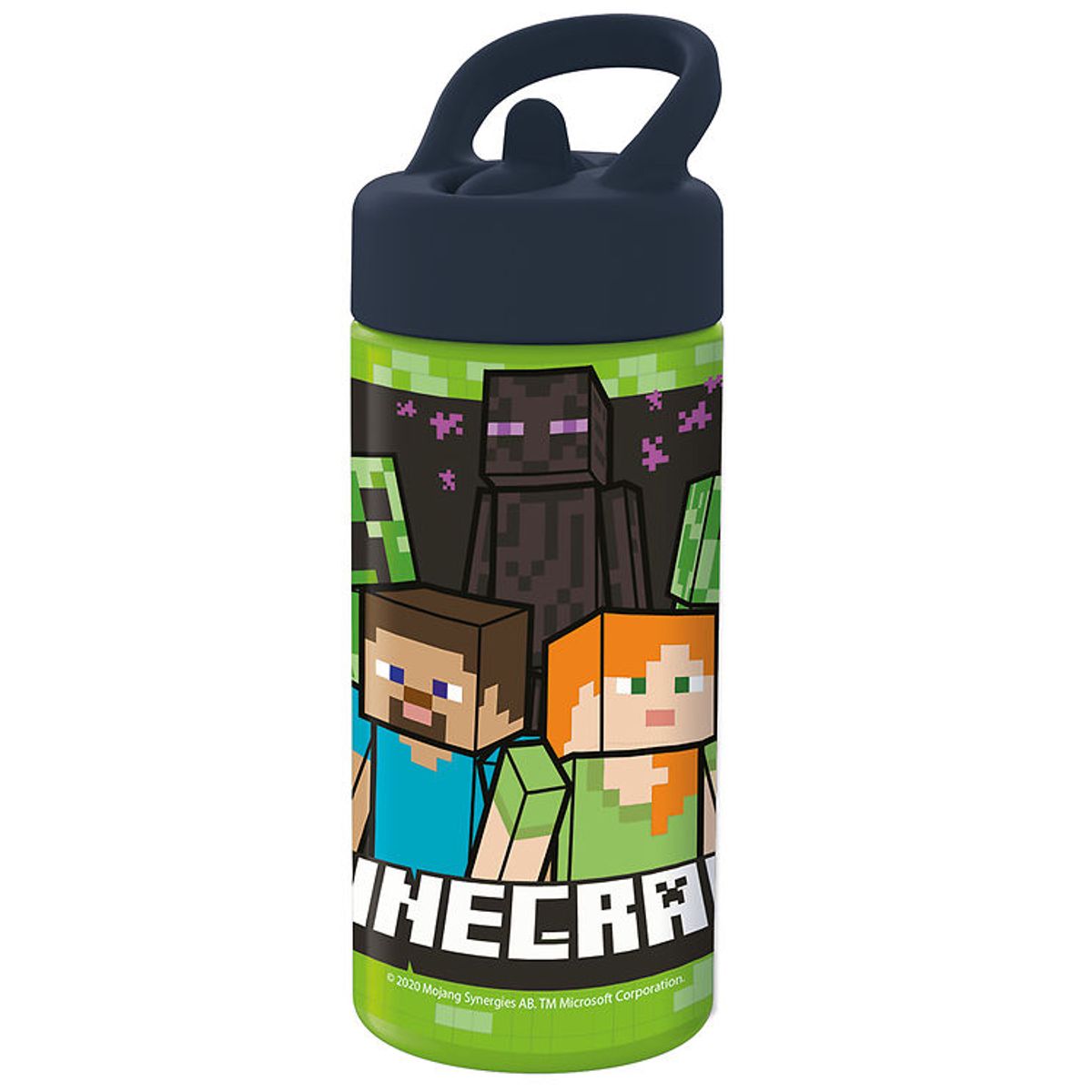 Minecraft Drikkedunk - 410 ml - Grøn/Sort