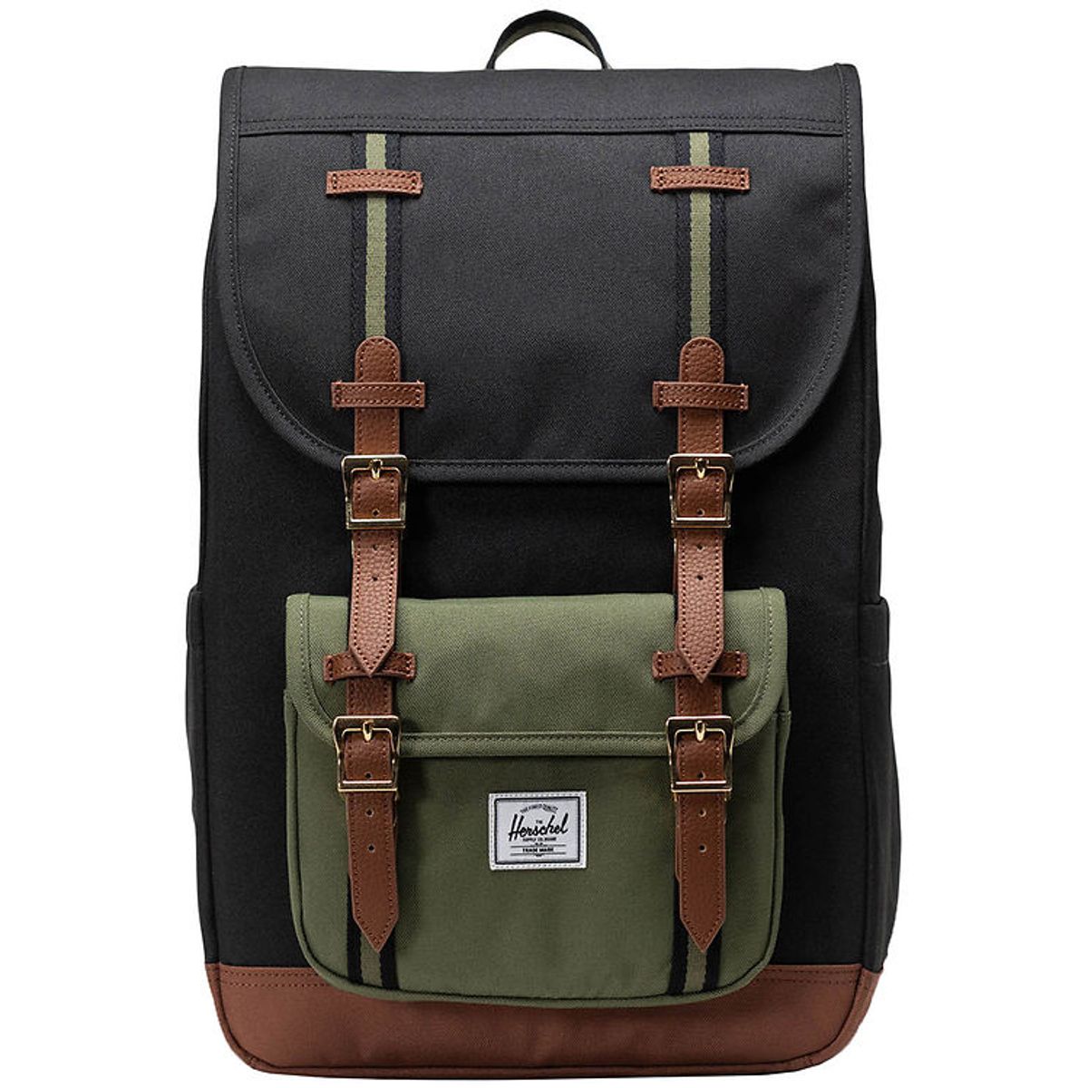 Herschel Rygsæk - Little America Mid - Black/Four Leaf Clover/Sa