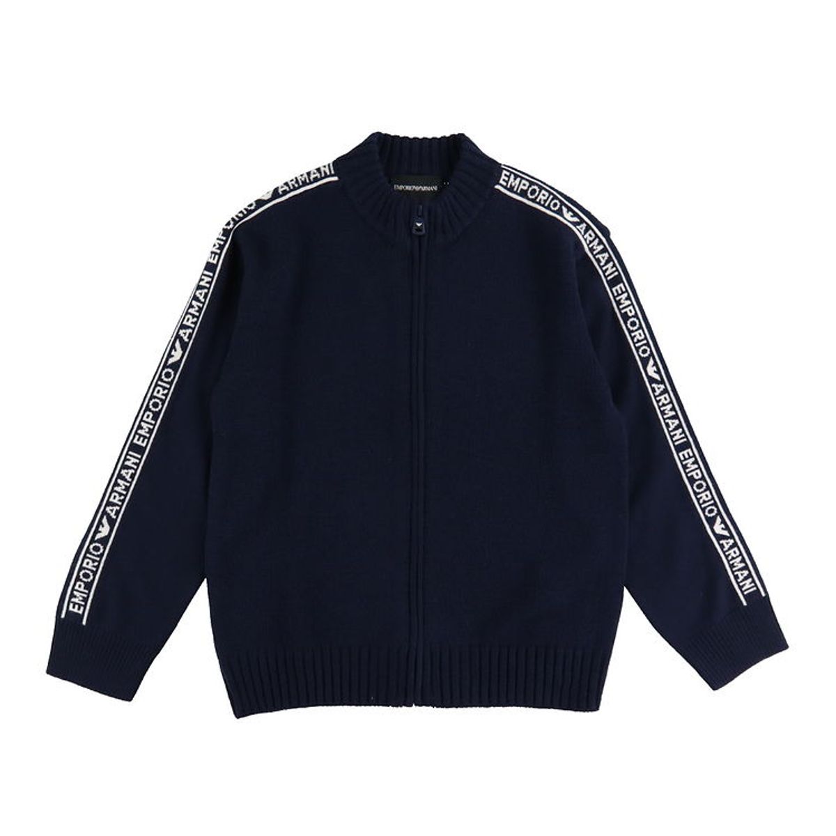 Emporio Armani Cardigan - Akryl/Uld - Navy m. Logostriber