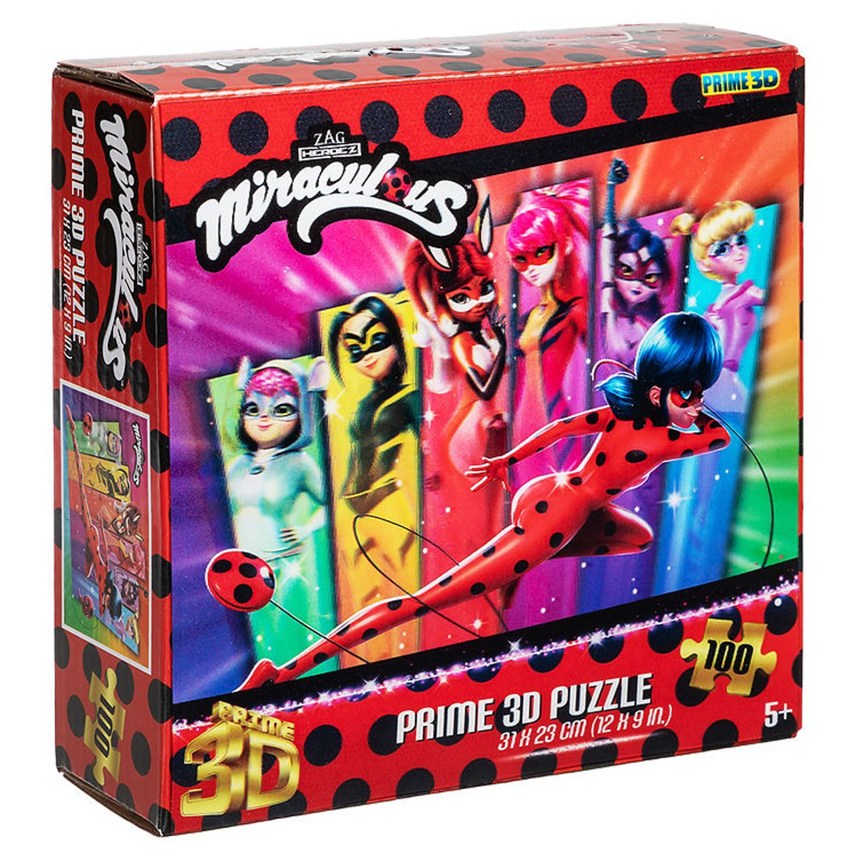 Prime 3D Puzzle Puslespil - 3D - 100 Brikker - Miraculous