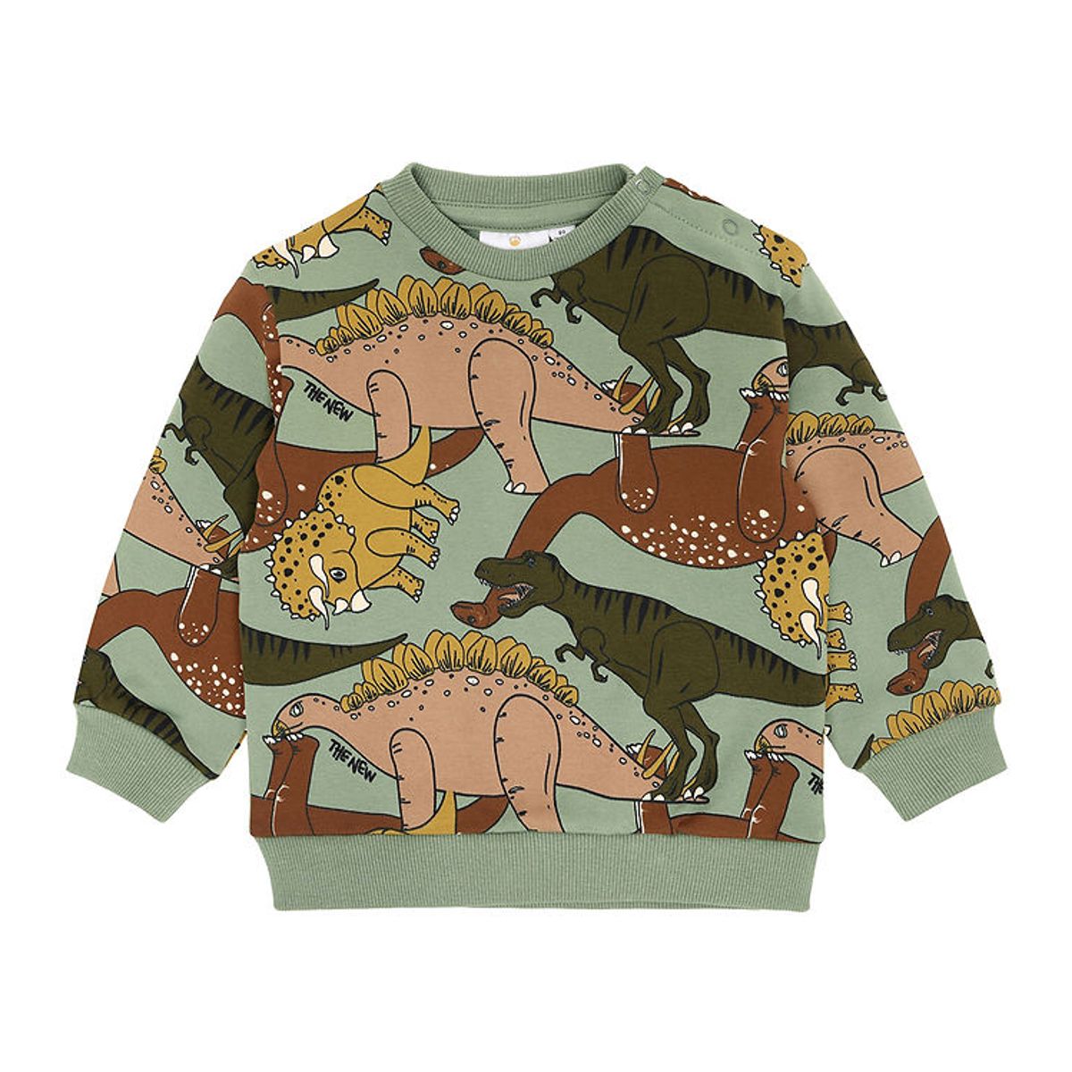 The New Siblings Sweatshirt - TnsLee - Hedge Green Dino AOP