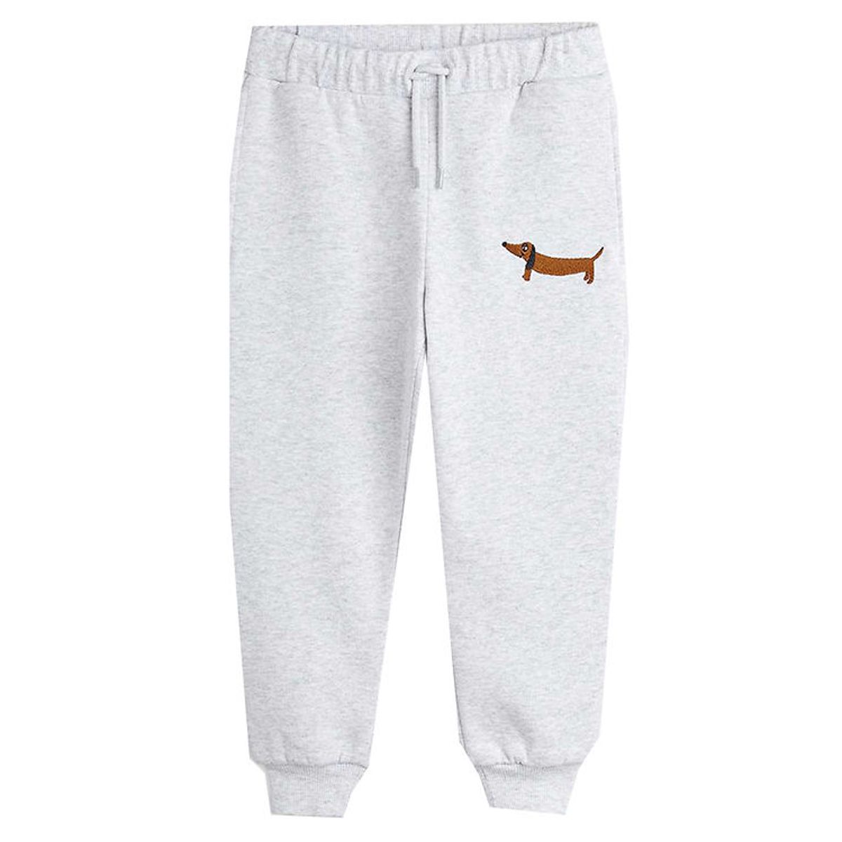 Mini Rodini Sweatpants - Dog - Grey Melange