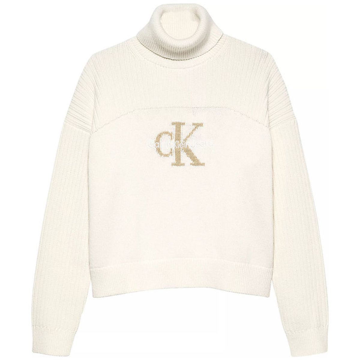 Calvin Klein Bluse - Strik - Monologo Rollneck - Ivory