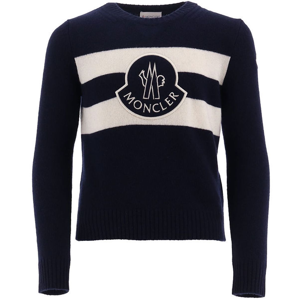 Moncler Bluse - Uld - Navy m. Hvid