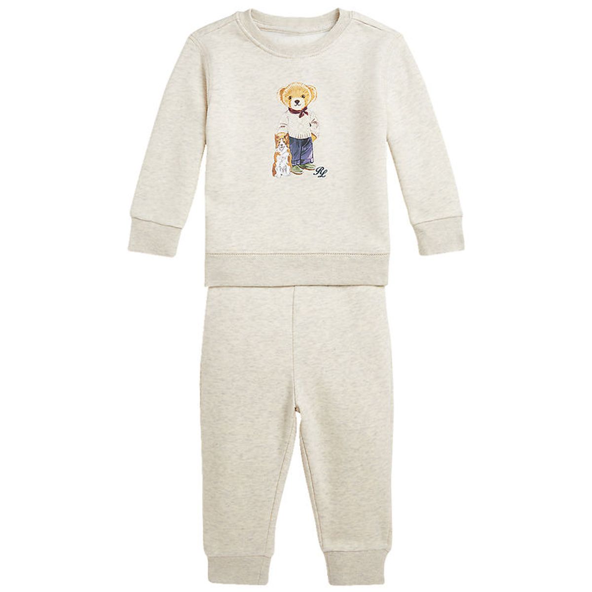 Polo Ralph Lauren Sweatsæt - Gråmeleret m. Bamse