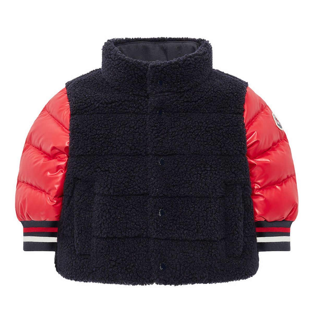 Moncler Dunjakke m. Fleece - Tyler - Navy m. Rød