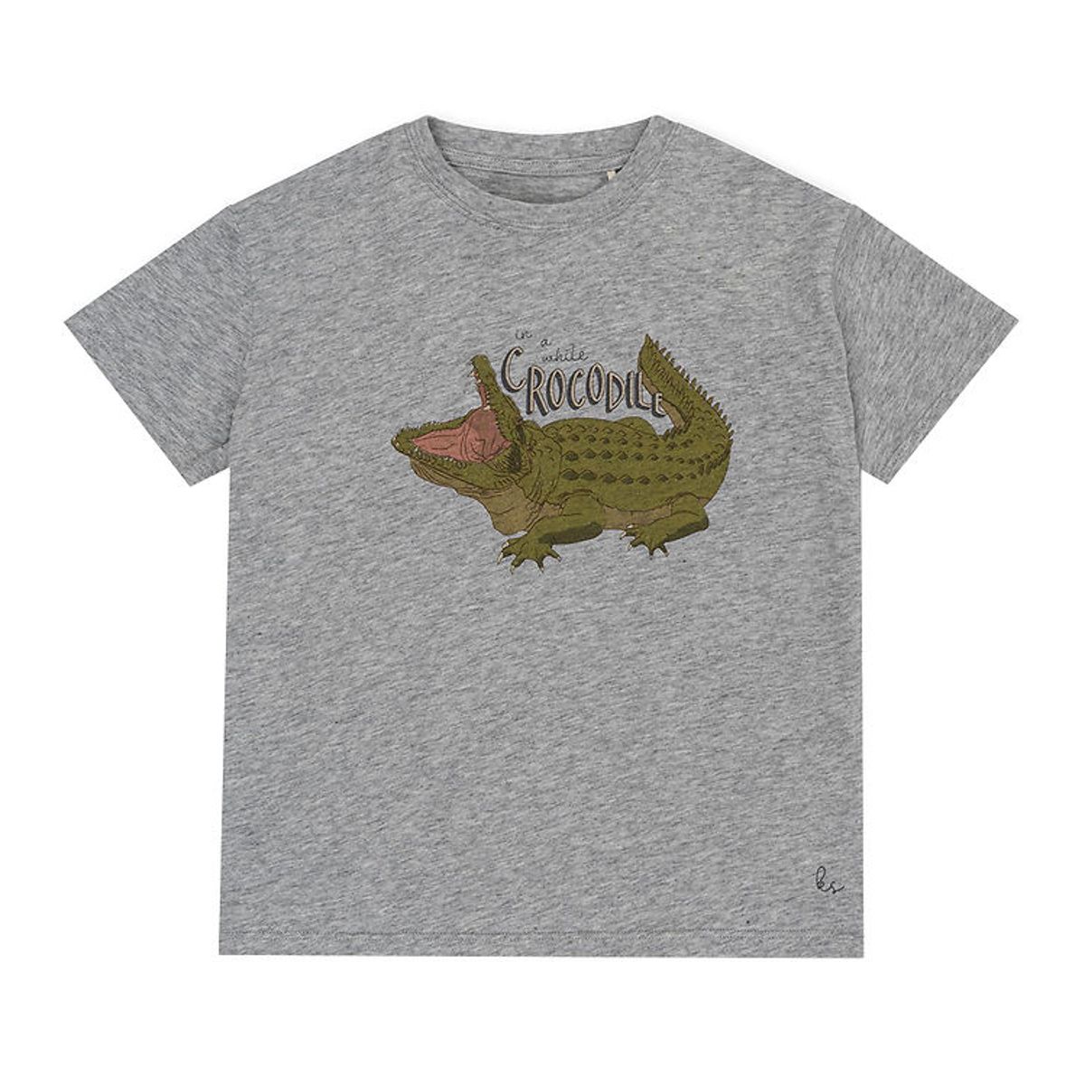 Konges Sløjd T-shirt - Krokodille - Grey Melange