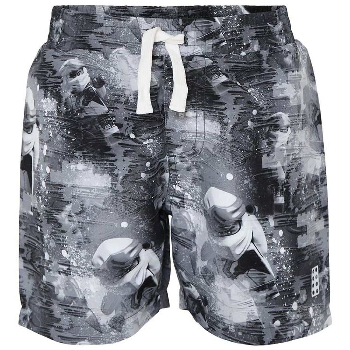 LEGO ® Ninjago Badeshorts - UV50+ - LWPeiter - Grå/Hvid m. Print