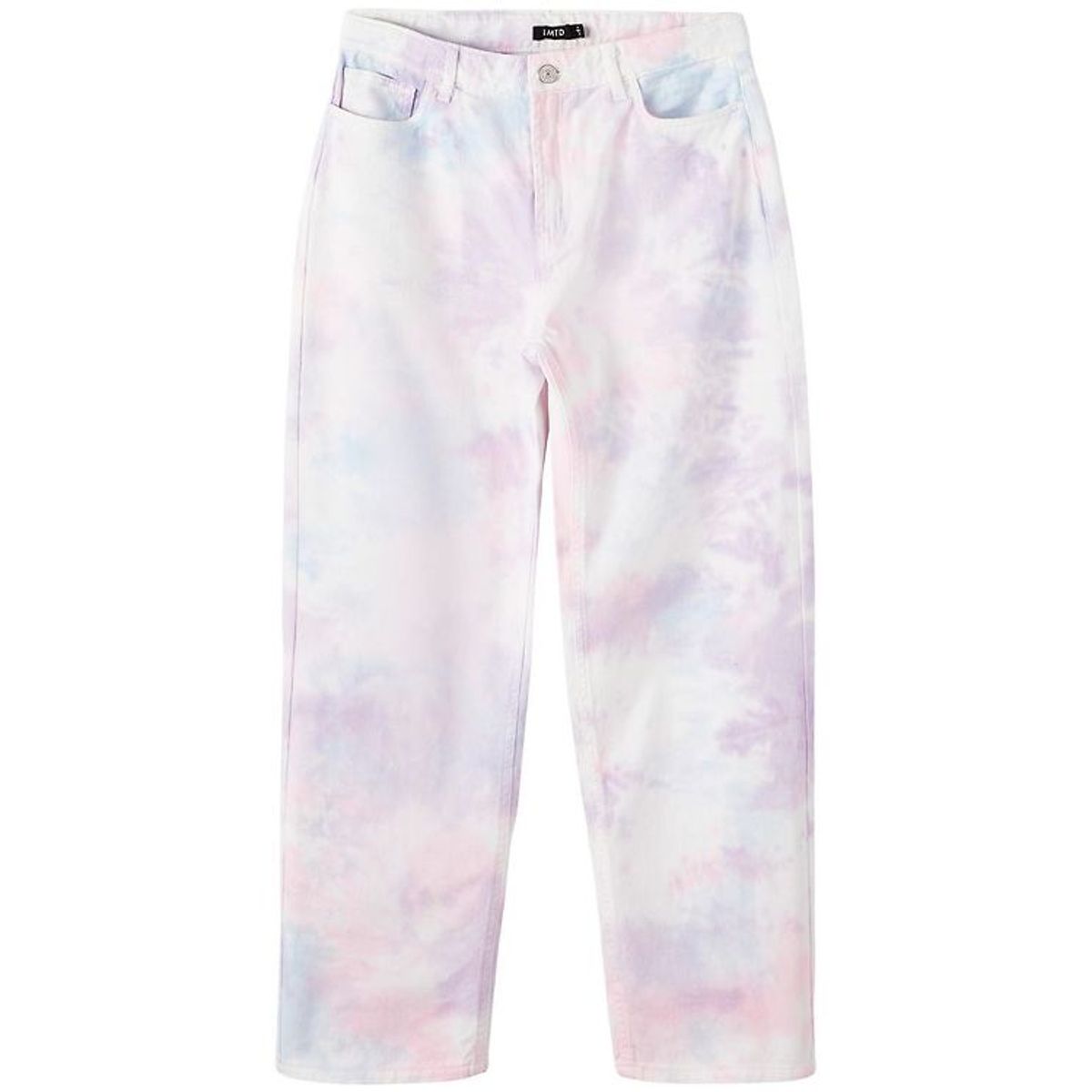 LMTD Bukser - NlfTieizza - White Alyssum/Tie Dye