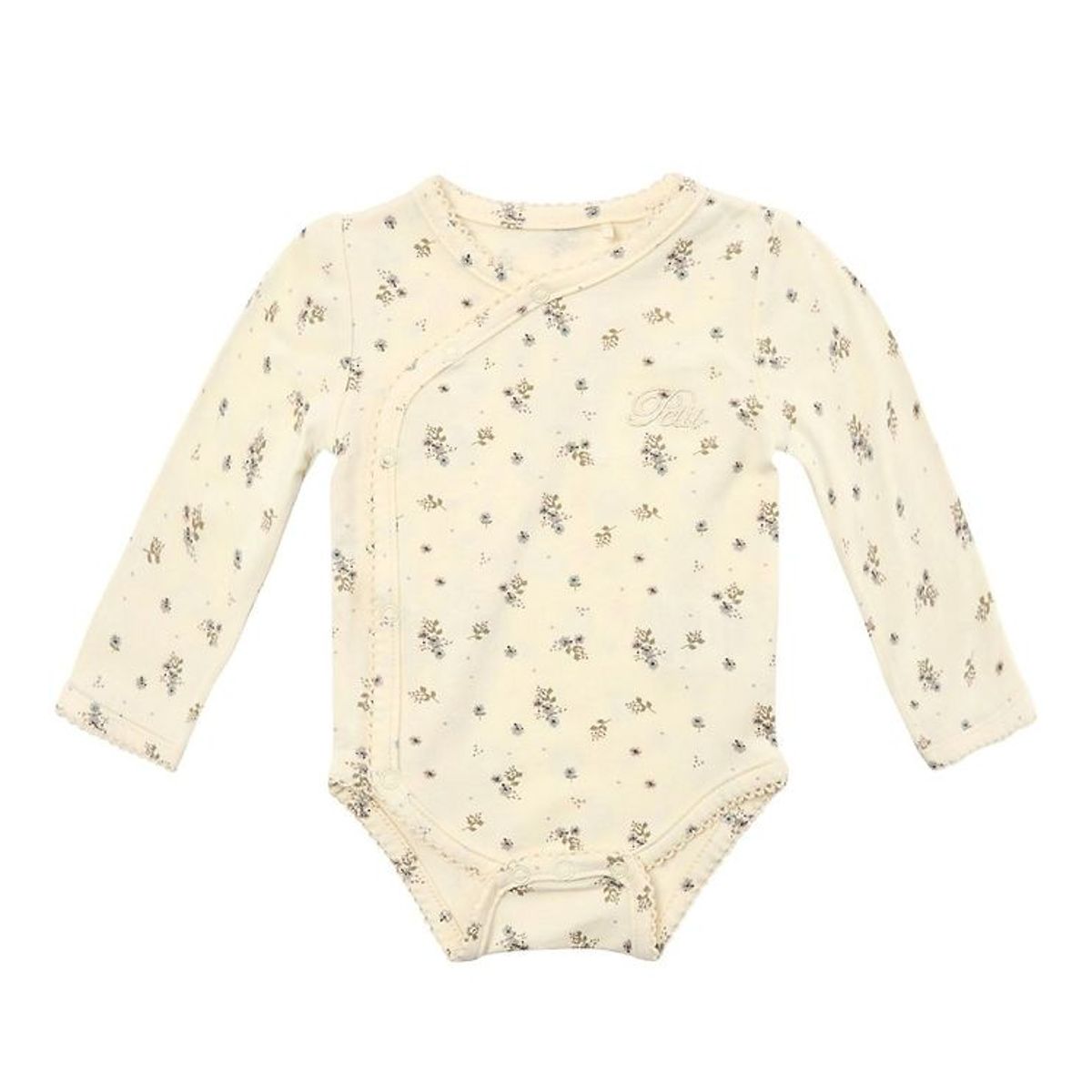 Petit by Sofie Schnoor Slå-om Body l/æ - Antique White m. Blomst