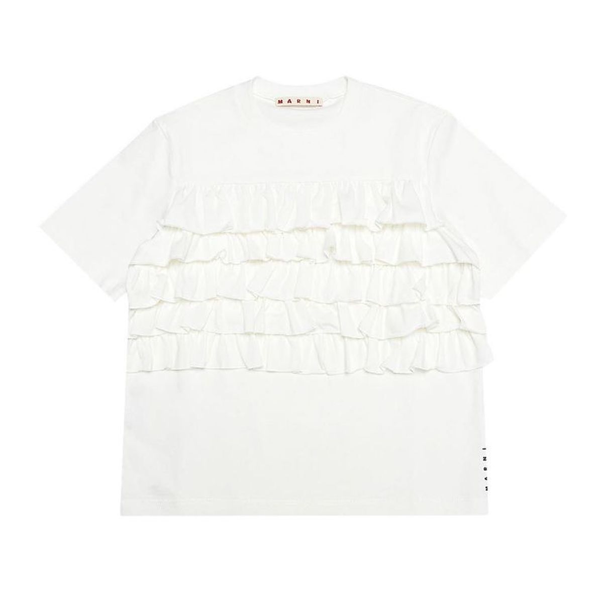 Marni T-shirt - Hvid m. Flæser