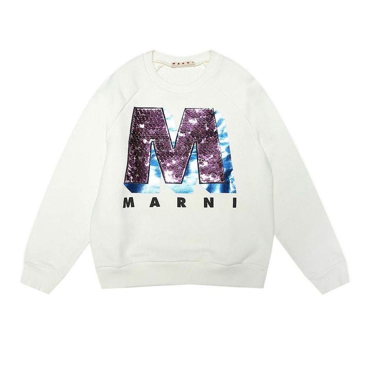 Marni Sweatshirt - Hvid m. Pailletter