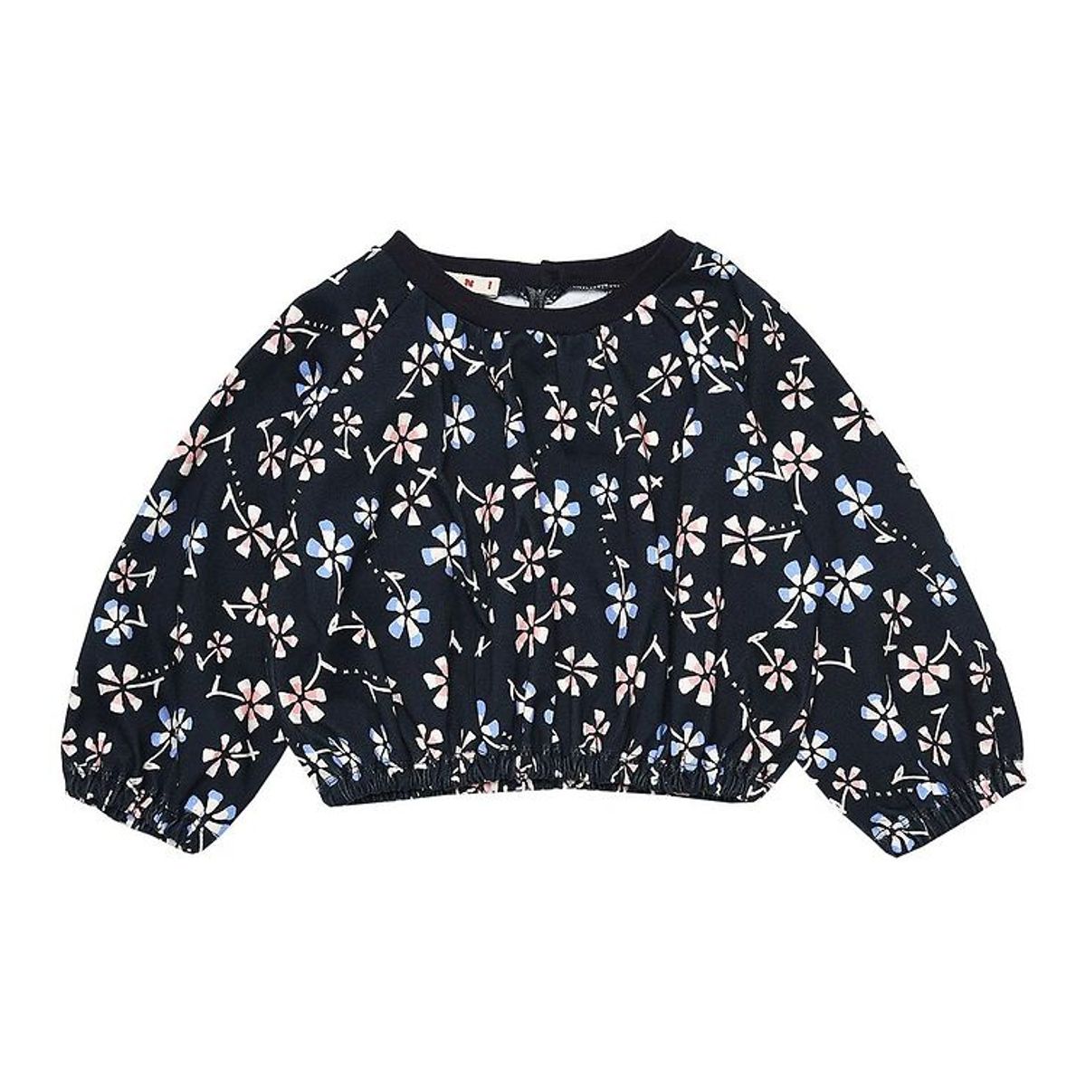 Marni Bluse - Navy m. Blomster