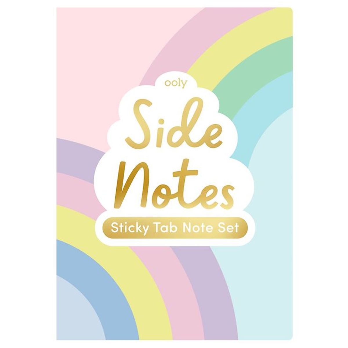 Ooly Sticky Notes Bog - Side Notes - Pastel Rainbows