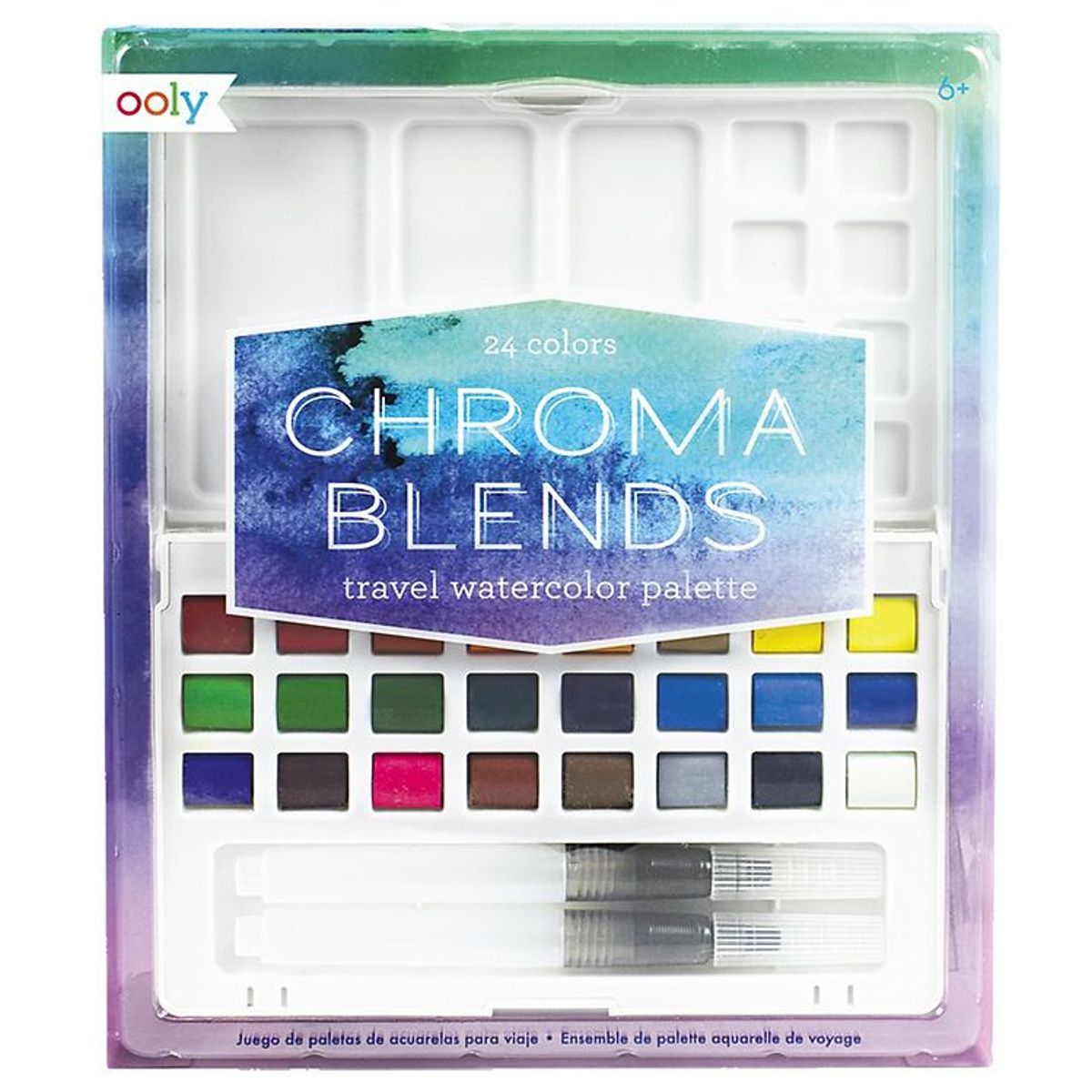 Ooly Vandfarver - 24 Stk - Chroma Blends Travel Watercolor Palet