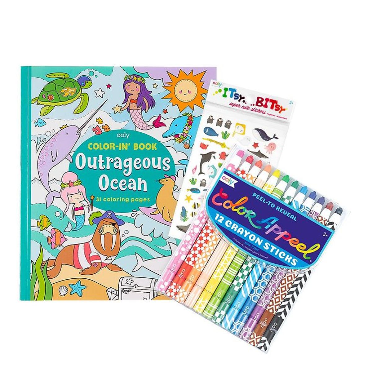 Ooly Farvesæt - Giftables - Outrageous Ocean Coloring Pack