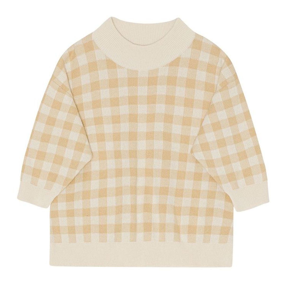 Monsieur Mini Bluse - Strik - Gingham - Moss/Offwhite