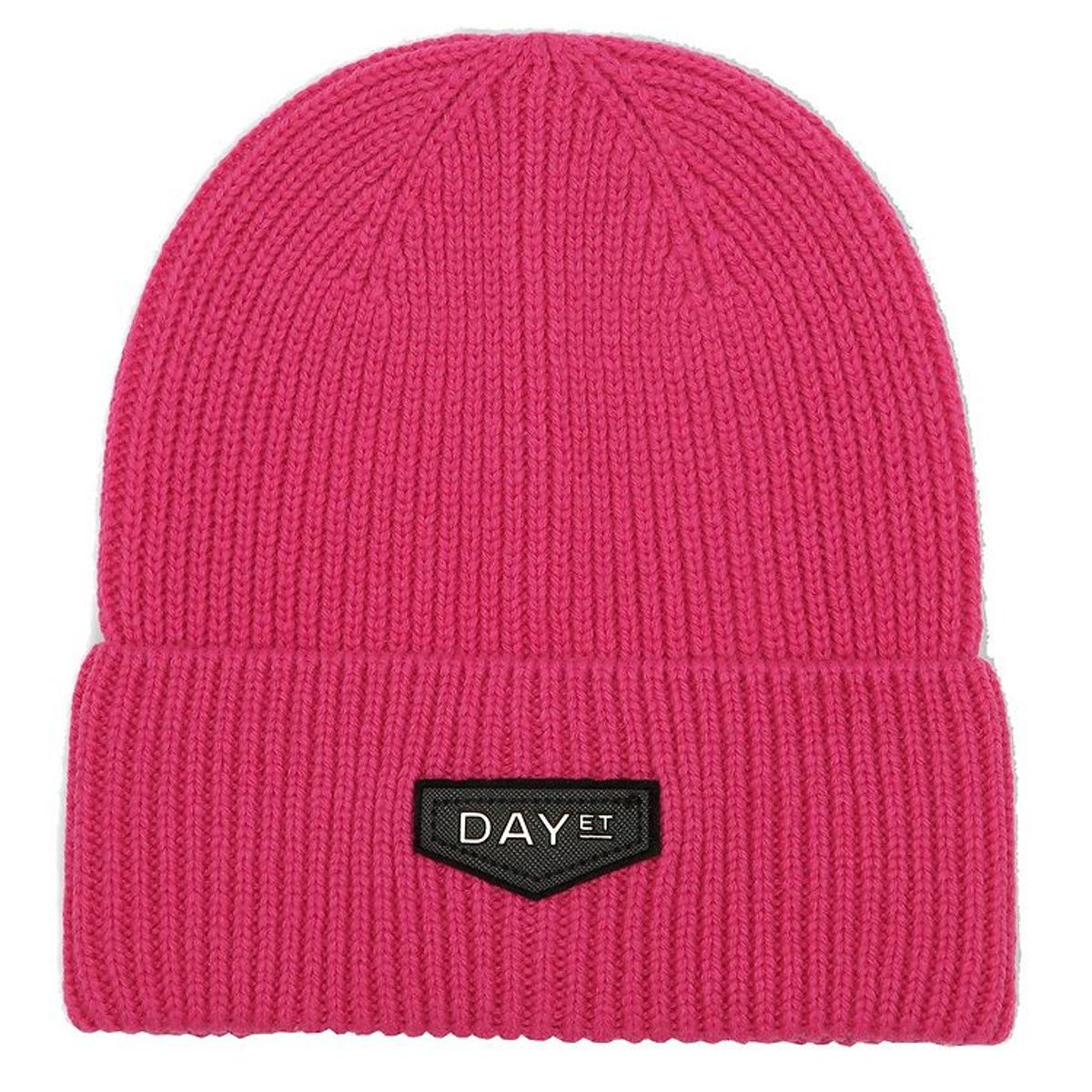 DAY ET Hue - Logo Patch - Strik - Uld/Akryl - Diva Pink