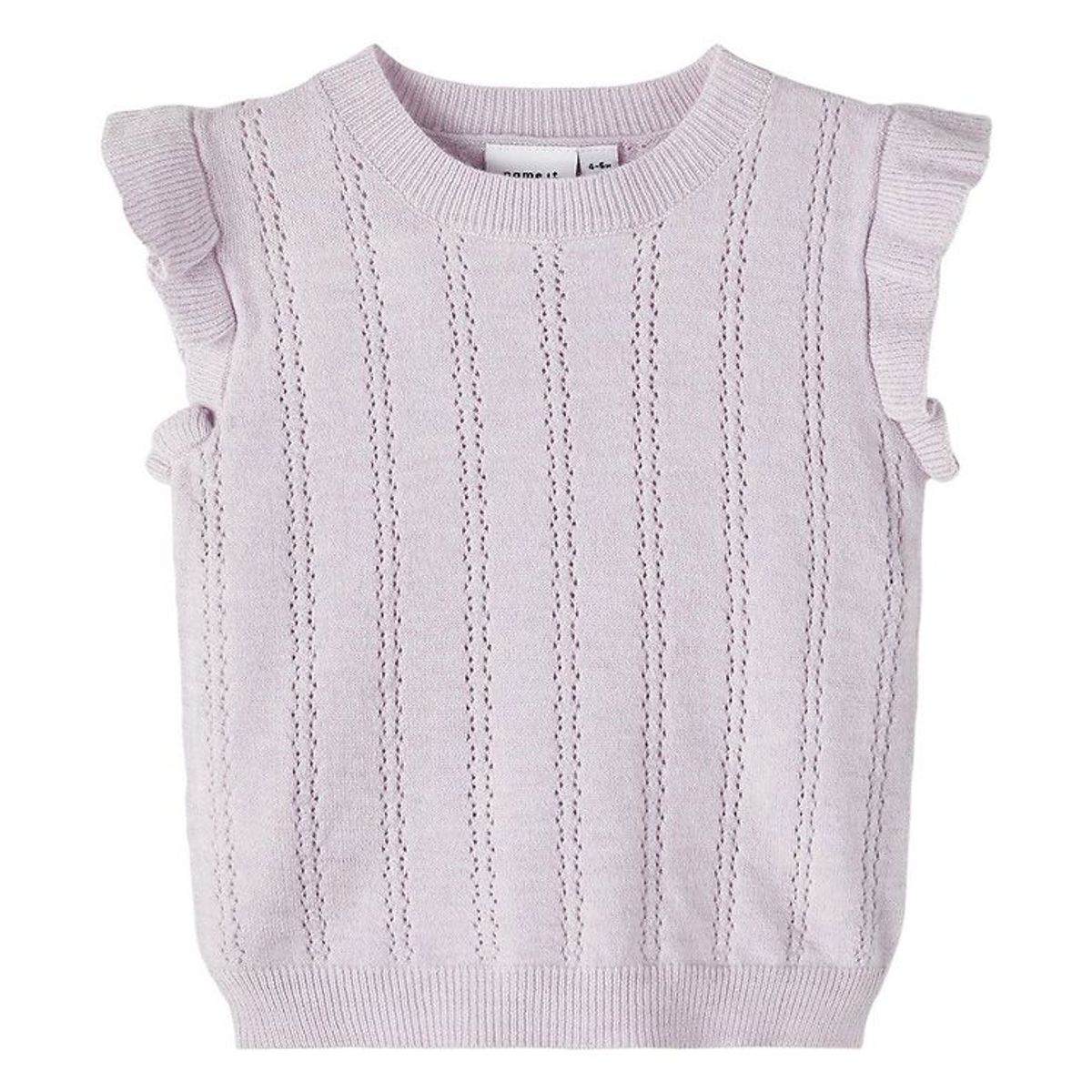 Name It Vest - Strik - NbfRitrille - Orchid Petal m. Hulmønster