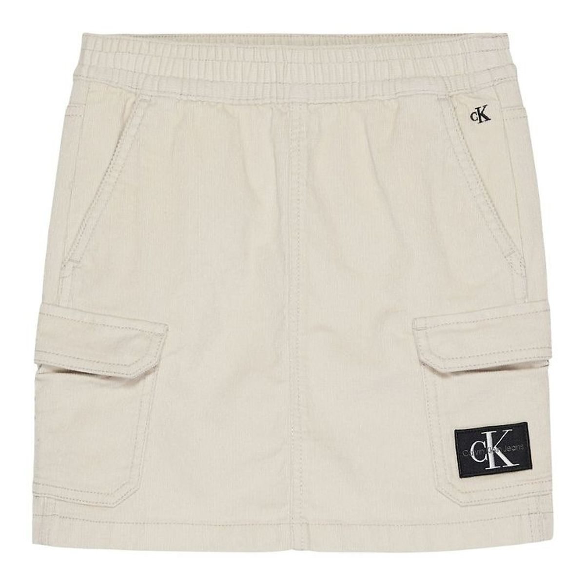 Calvin Klein Nederdel - Corduroy Mini Skirt - Eggshell