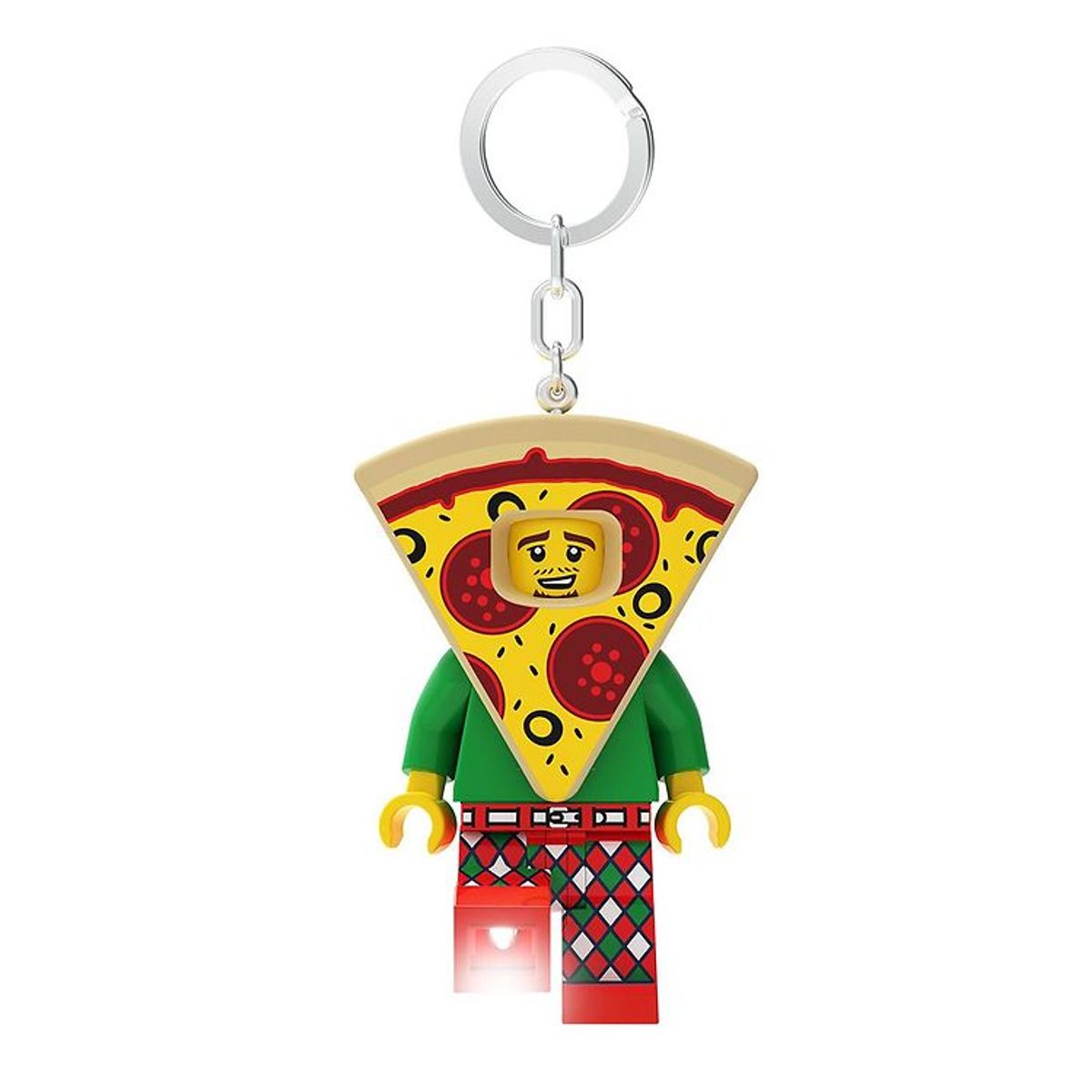 LEGO ® Nøglering m. Lommelygte - LEGO ® Pizza Guy