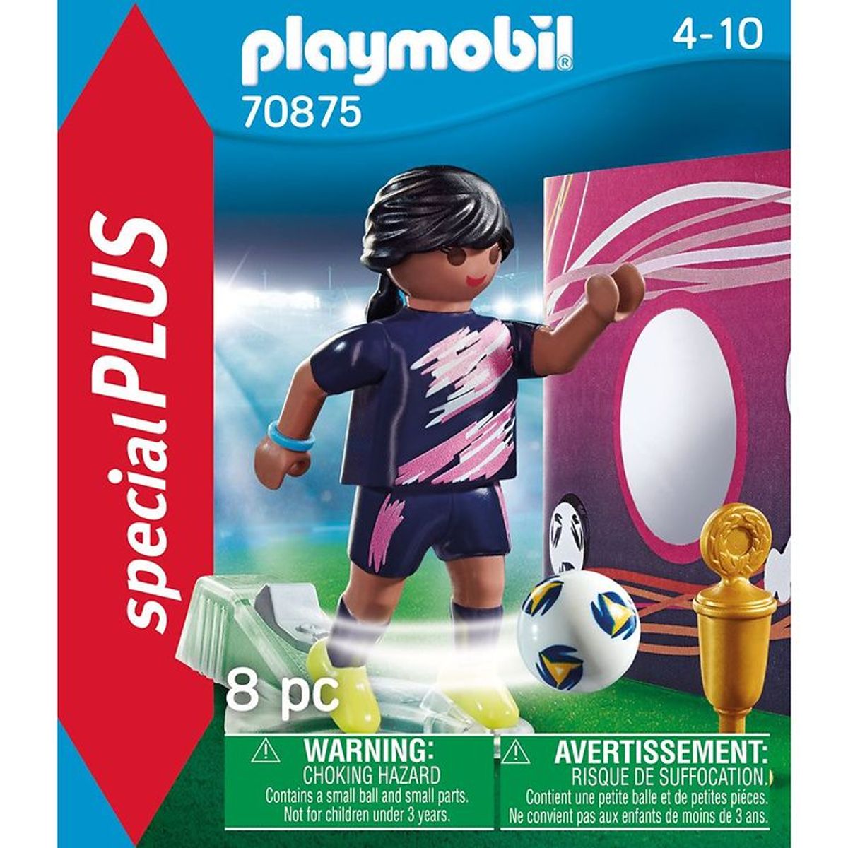 Playmobil SpecialPlus - Fodboldspiller Med Målvæg - 70875 - 8 De