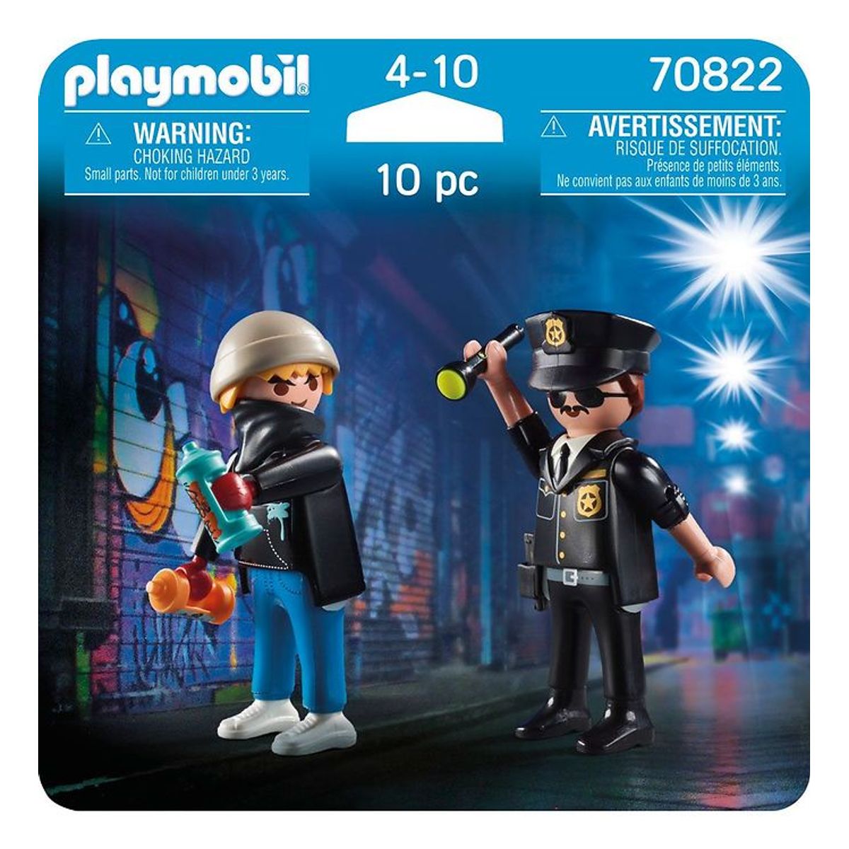 Playmobil DuoPack - Politibetjent Og Sprøjte - 70822 - 10 Dele