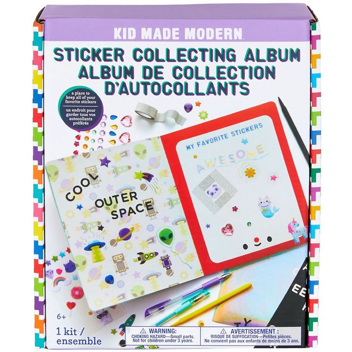 Kid Made Modern Kreativt Sæt - Sticker Collecting Album