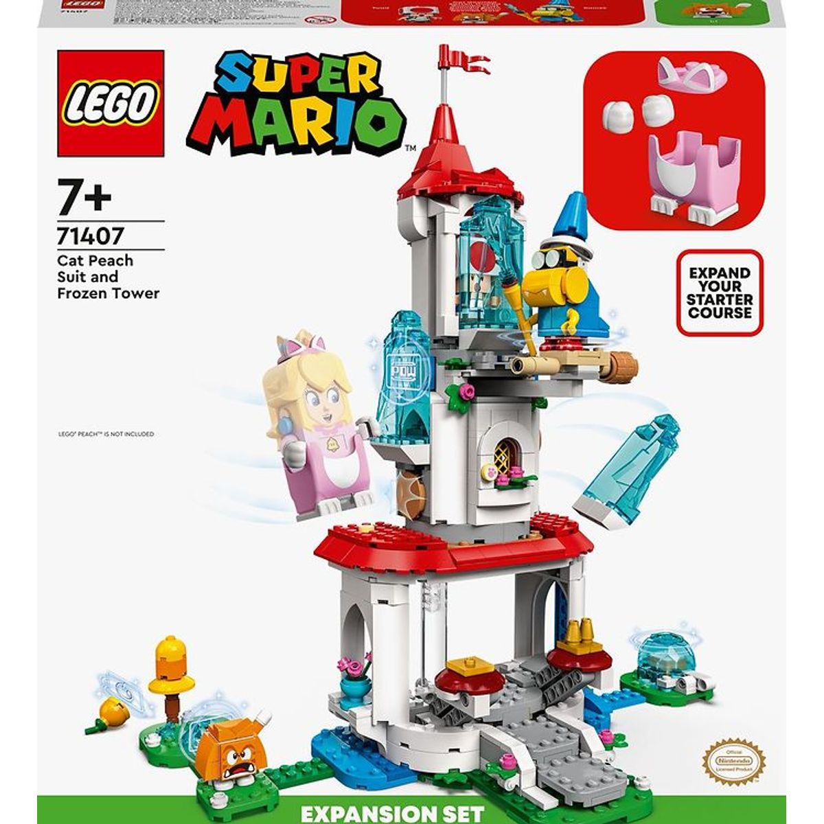 LEGO ® Super Mario - Peach-Kattedragt Og Frosttårn - Udvid. 71407