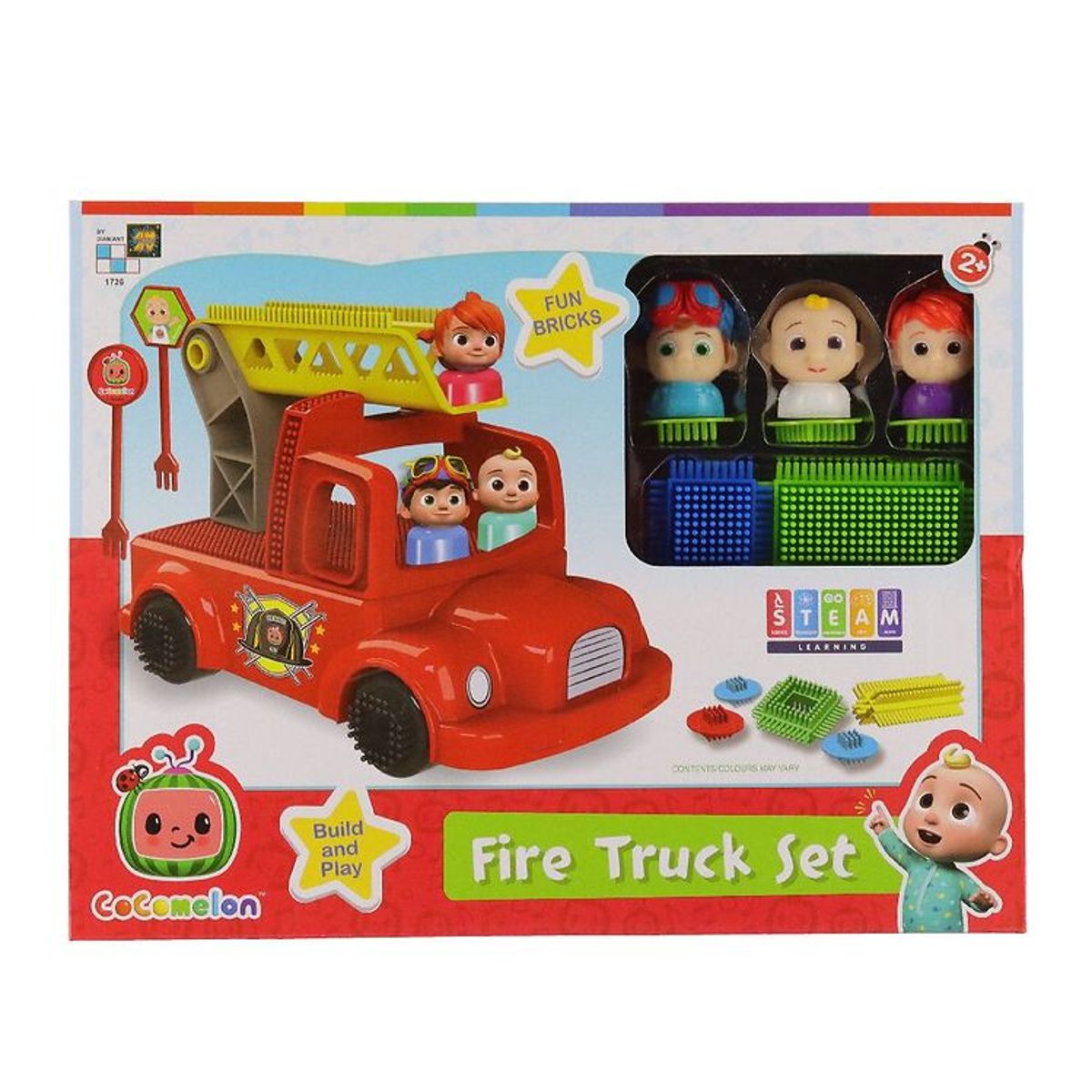 CoComelon Aktivitetslegetøj - Funbricks Fire Truck Set