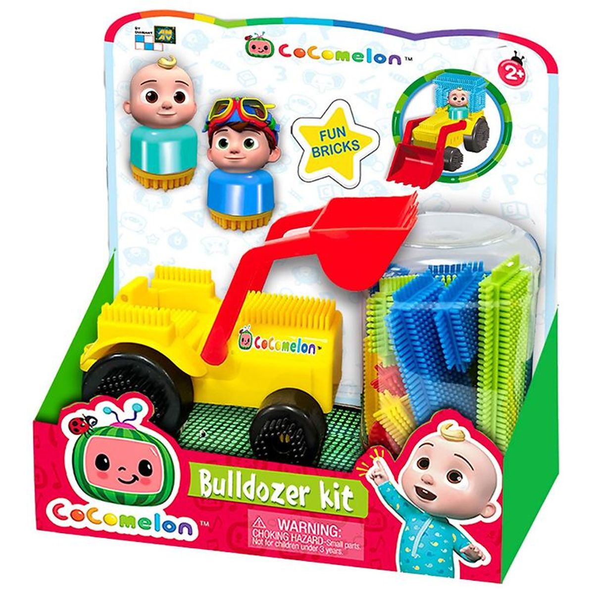 CoComelon Aktivitetslegetøj - Funbricks Bulldozer Kit